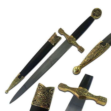 King Arthur Gold Excalibur Short Sword Dagger
