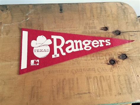 Baseball Pennant Texas Rangers Sports Memorabilia Felt Etsy