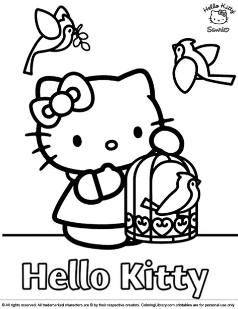 Hello Kitty For Coloring Coloring Library