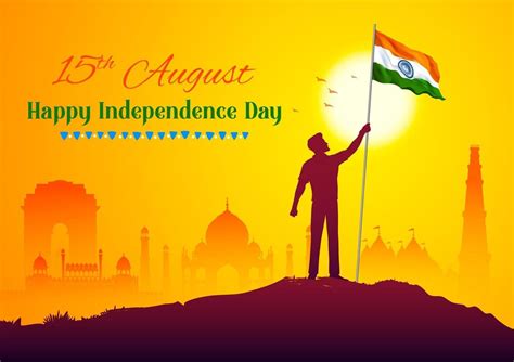 Man Holding Indian Flag For Happy Independence Day Of India 3161091 Vector Art At Vecteezy