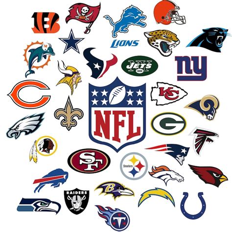 Nfl Logos Svg Printable Stickers All Teams Nfl Logo Sticker Etsy