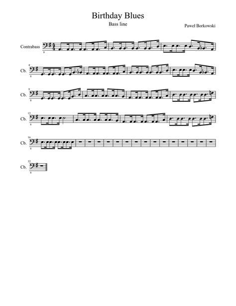 Birthday Blues Sheet Music For Woodwinds Other Solo