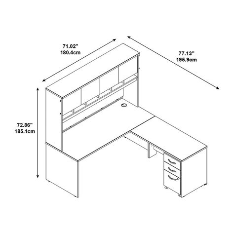 L Shaped Office Desk Dimensions You Can Change Materials And Turn Off