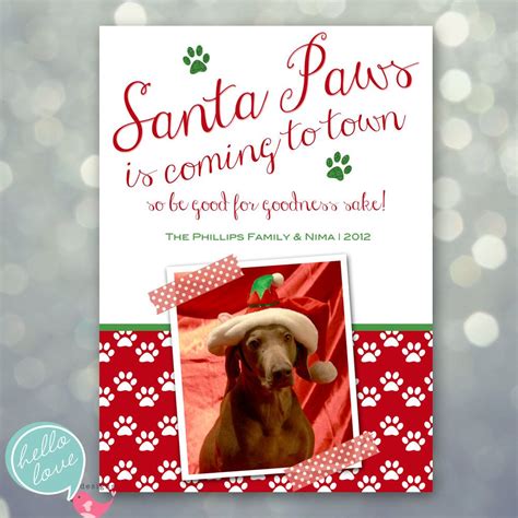 Browse our fantastic designs or create your own cards today! photo christmas card - santa paws dog pet holiday. $16.00, via Etsy. PHOTO COURTESY OF FETCH-IT ...