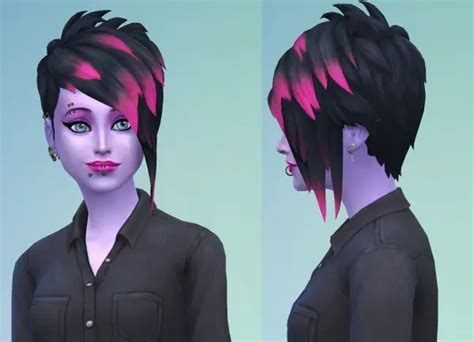 Sims 4 Hairs Mod The Sims Slashed Vampire Hair Recolored By Sallysims
