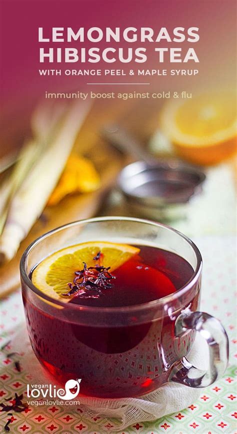 Lemongrass Hibiscus Tea Recipe With Orange Peel Hot Or Cold