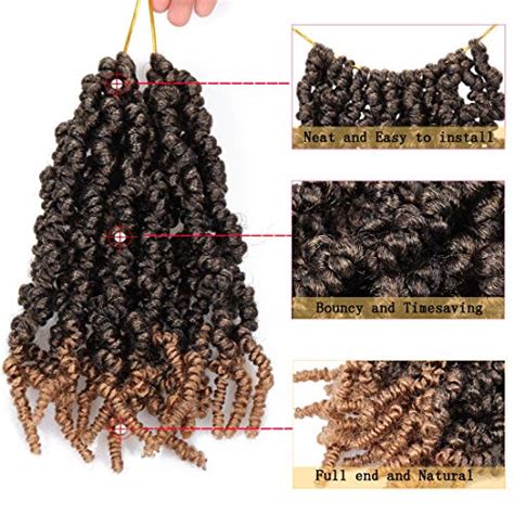 Liyate 3 Packs Pretwisted Spring Twist Crochet Hair Short Curly Spring