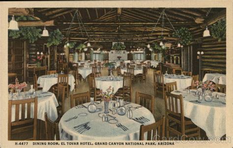 Dining Room At The El Tovar Hotel Grand Canyon National Park AZ Postcard