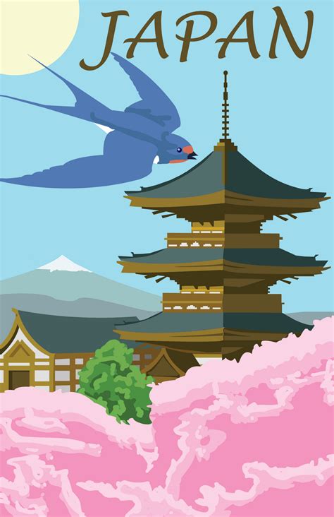 Aurouras Principale Graphic Art Vintage Travel Poster Japan