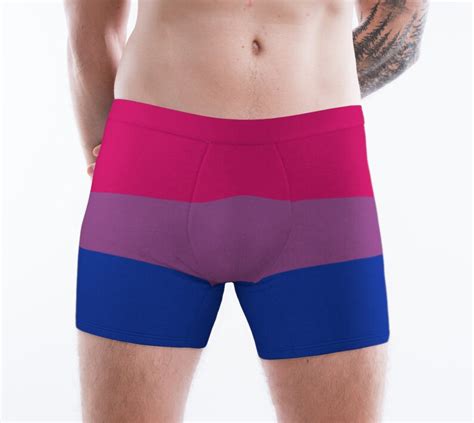 Bisexual Pride Flag Boxer Briefs Mens Rainbow Pattern Etsy