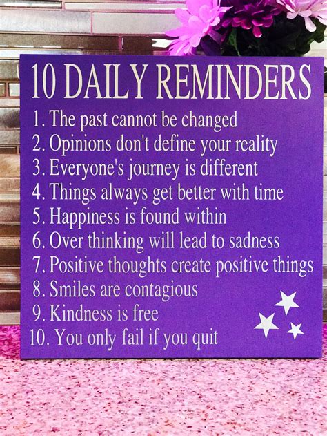 10 daily reminders motivation sign wood sign inspiration etsy in 2021 daily positive
