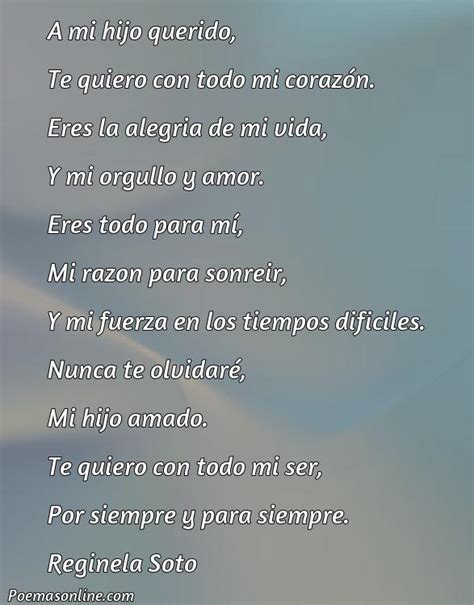 Cinco Poemas Para Un Hijo Amado Poemas Online