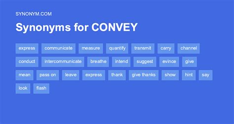 Another Word For Convey Synonyms And Antonyms