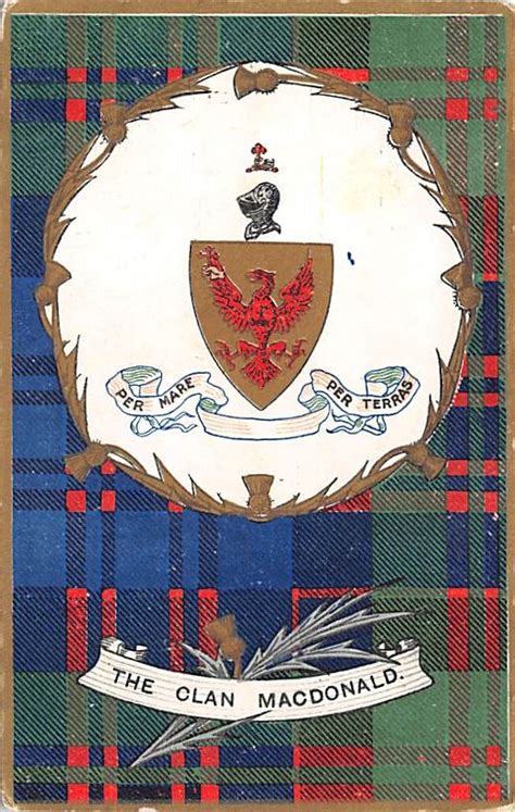 The Clan Macdonald Ja Ja Clan Tartan Heraldic Series Pu 1915 On Ebid