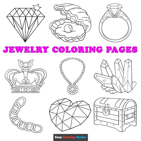 Jewelry Coloring Pages Easy Drawing Guides The Best Porn Website