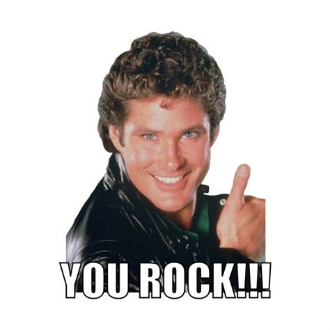 You Rock David Hasselhoff Memes Your Rock Tapestry Teepublic