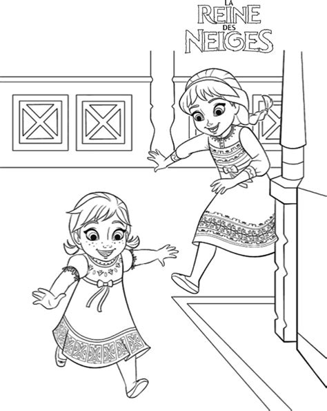 Frozen 2 | disney amino. Coloriage a imprimer elsa et anna enfants qui jouent ...
