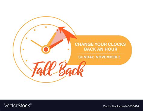 Daylight Saving Time Ends November 5 2023 Web Vector Image