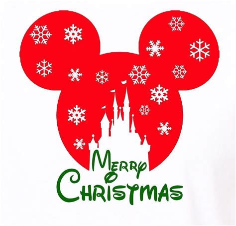 Disney Christmas Mickey Mouse Fabrict Shirt Iron On Transfer Iron On