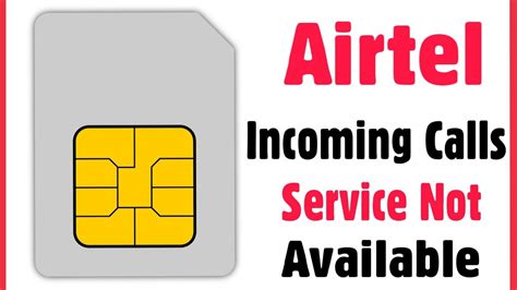 Jun 26, 2020 · sim: Airtel Sim Card Incoming Calls Services Not Available || Incoming Calls Disable Not Working ...