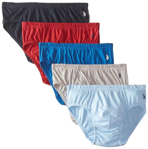 Buy Us Polo Assn Mens Low Rise Brief 5 Pack Classic Navycherry
