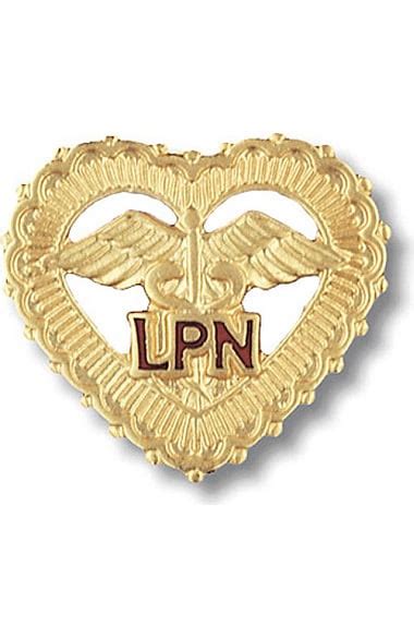 Prestige Medical Lpn Licensed Practical Nurse In Filigreed Heart Pin