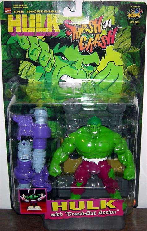 Incredible Hulk Figure Crash Out Action Smash Toy Biz