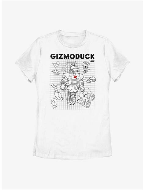 Disney Ducktales Gizmoduck Schematic Womens T Shirt White Boxlunch