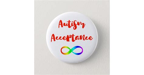 Autism Acceptance Infinity Symbol Pinback Button Zazzle