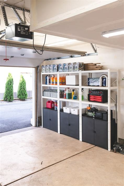 Best Garage Shelves Using Ikea Bror Shelving For Garage Organization