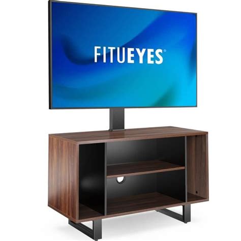 Fitueyes Meuble Tv Avec Support Tv Pour 32 55 Hauteur Réglable