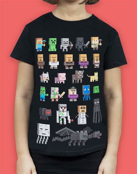 minecraft camiseta de manga corta para niños creeper ropa camisetas polos y camisas futakuchi