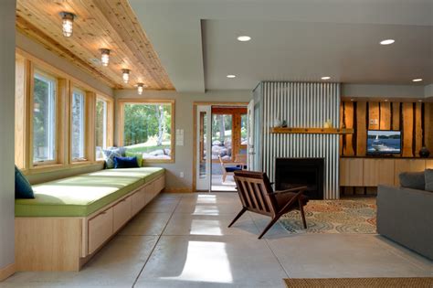 With an open floor plan on the first level and a bedroom loft, a shed got transformed into a bright and airy guest house. Modern Shed - Beach Style - Living Room - other metro - by ...