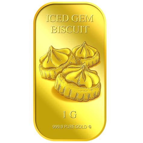 1g Iced Gem Biscuit Gold Bar Buy Gold Silver In Singapore Buy