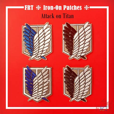 ☸ Anime：attack On Titan Patch ☸ 1pc Diy Sew On Iron On Badges Patches