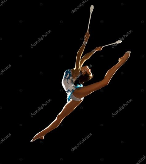 Girl Engaged Art Gymnastics — Stock Photo © Rbvrbv 66948465
