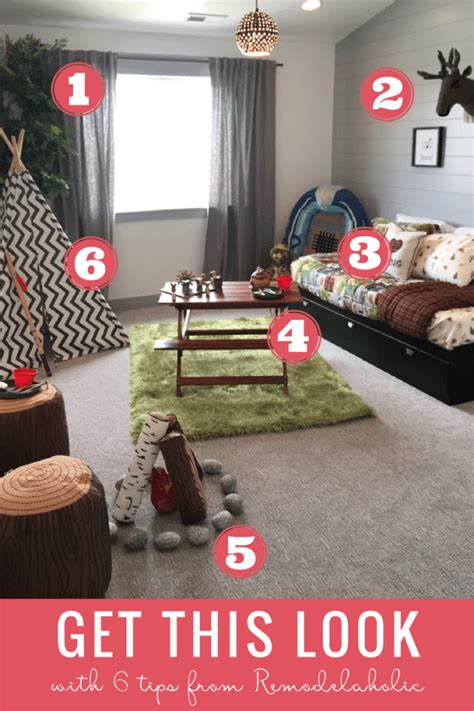 Remodelaholic Get This Look Outdoors Camping Theme Kids Bedroom