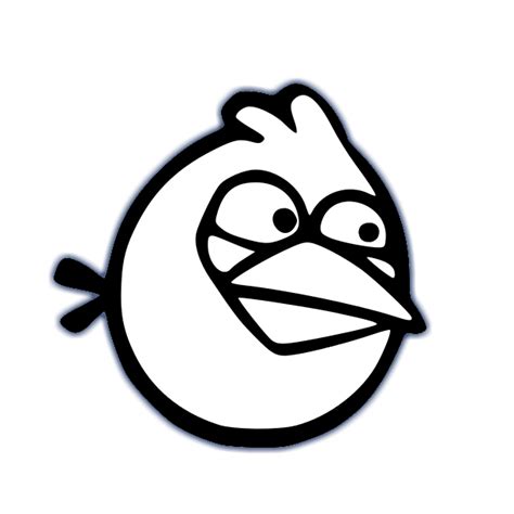 Blue Bird Angry Birds Characters In Black And White Color Svg Files