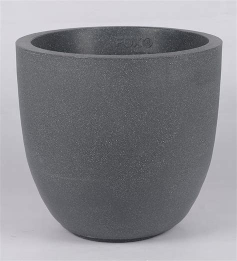 Buy Grey Polymer Cup Shaped Large Planter By Yuccabe Italia Online