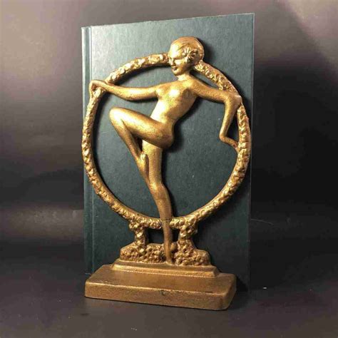 Art Deco Nude Scarf Dancer Bookends Heirlooms At Home