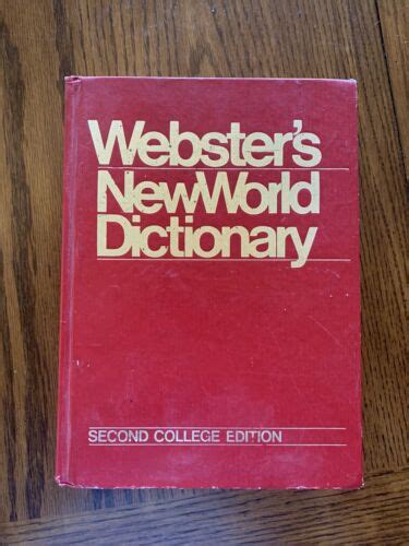 Websters New World Dictionary Second College Edition Ebay