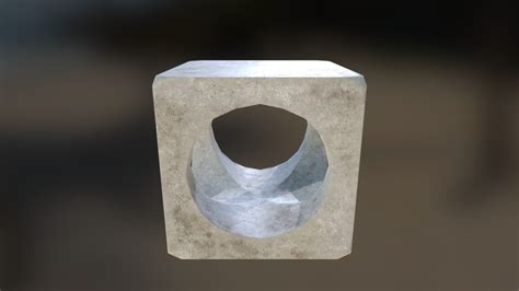 Concrete Cube W Cylinder Slots 3d Model By Pedro Geada Geada 64716ab Sketchfab