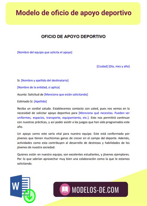 Ejemplo De Oficio De Apoyo Deportivo En Word Gratis The Best Porn Website