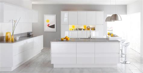 Cuisine blanche plan de travail gris - Atwebster.fr ...