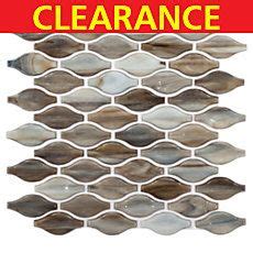 Can tile backsplashes be returned? Clearance! Twilight In Aspen Bouquet Glass Mosaic | Mosaic ...