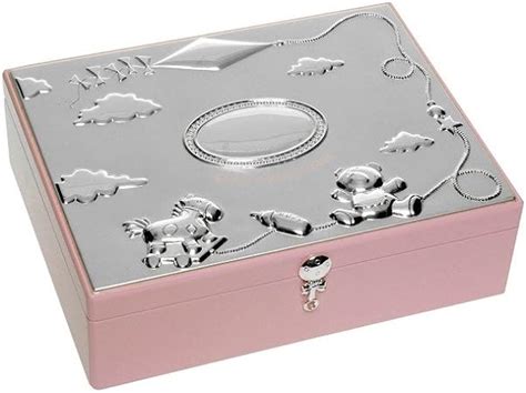 Silver Plated Baby Girls Large Keepsakes Box In Pink Uk Baby