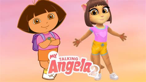 Dora The Explorer My Talking Angela 2 Makeover Youtube