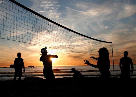 Beach Volleyball Net Sunset