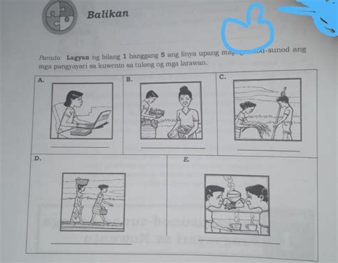 Lagyan Ng Bilang 1 Hanggang 5 Ng Linya Upang Na Pagsunod Sunod Ang Mga