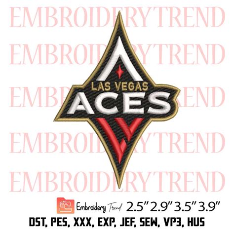 Las Vegas Aces Logo Embroidery Design Basketball Team Embroidery